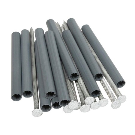 Swivel Aluminum White Gutter Spike & Ferrule, 10PK SW2739914